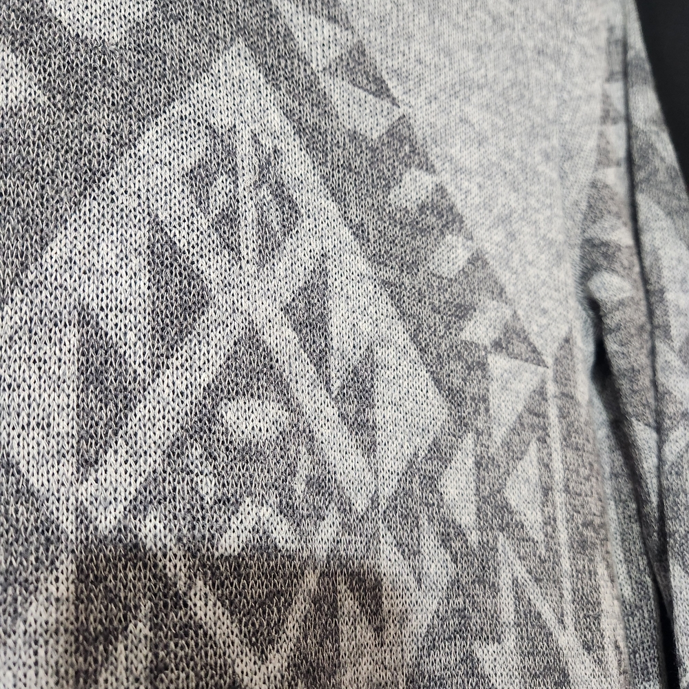 I'm In Love With Derek Aztec Open Front Hooded Cardigan Small Gray - Picture 15 of 16